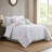  White/Gray 6 Piece Comforter Set-1163098255