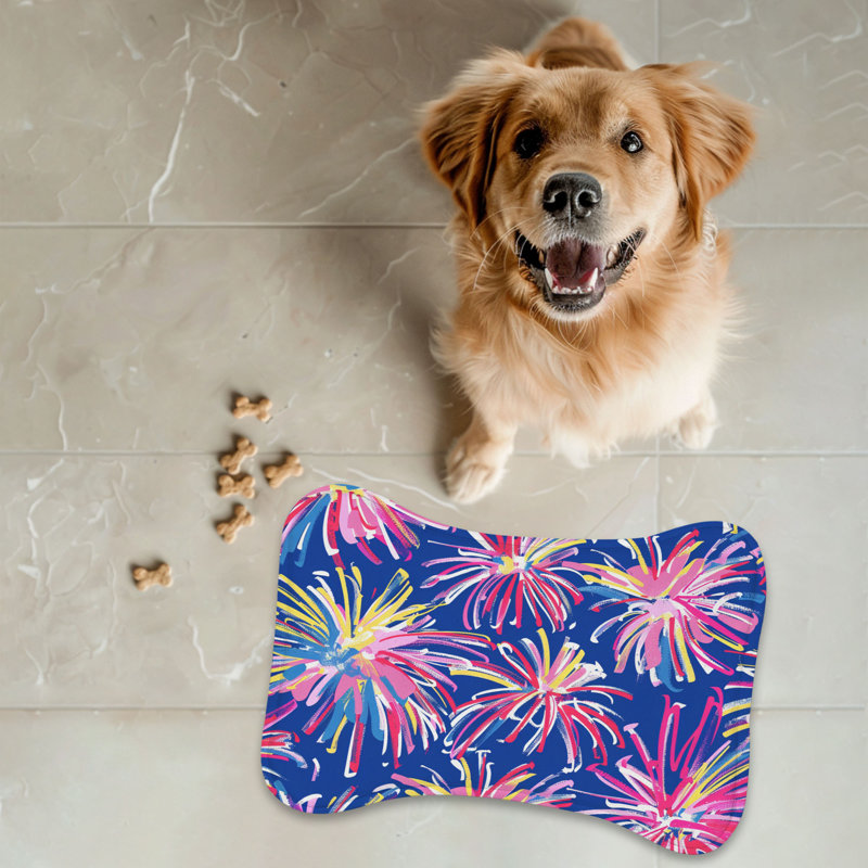 Chic Firework Designs - Tapis d'alimentation en os 1 pièce, Petit (14 po)