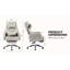 Fauteuil de bureau beige avec support lombaire respirant et rotatif