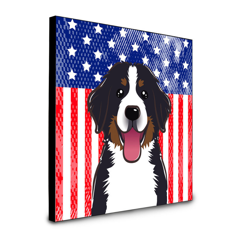 « american flag », art encadré Macomb, Bouvier bernois