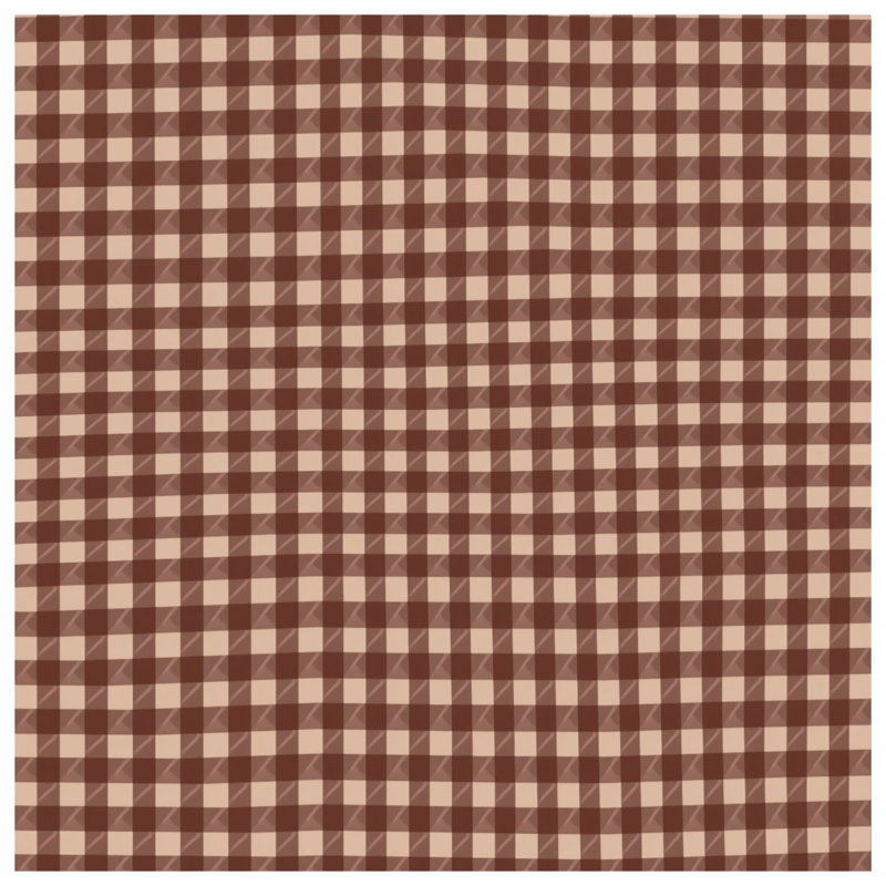 Tapis de bain à carreaux brun et beige, L 34 po x L 21 po