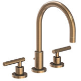 East Linear Widespread Bathroom Faucet with Drain Assembly