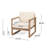 Set of 2, Outdoor Acacia Wood Patio Club Chair, Wood Patio Furniture,Waterproof Thick Cushion Deep Seating for Porch, Garden, Backyard, Balcony