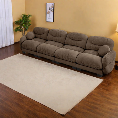 Compression Modular Sofas, Chenille 4 Seater Modern Home Seating