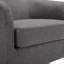 Fauteuil demi-tonneau pivotant en mélange de coton gris Applewold avec base en bois massif-522018203