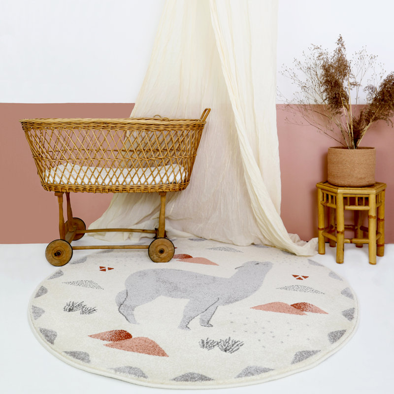 Clowers Tufted Beige/Orange/Grey Rug
