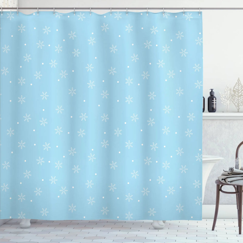 Ensemble de rideau de douche et crochets d’hiver, H 75 po x l 69 po
