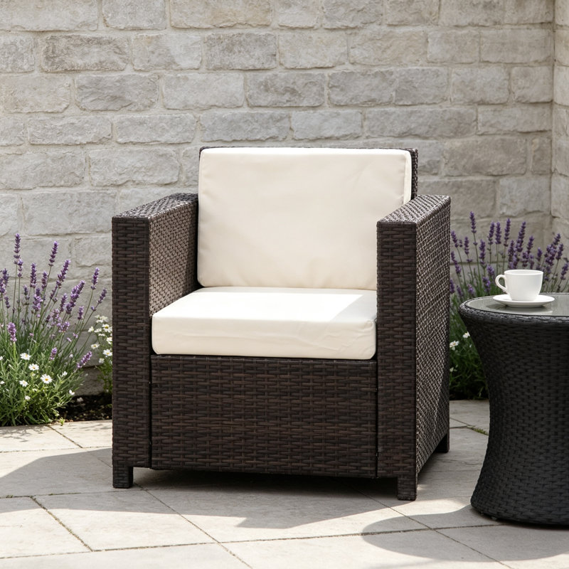 Outdoor Bench, Brown/White