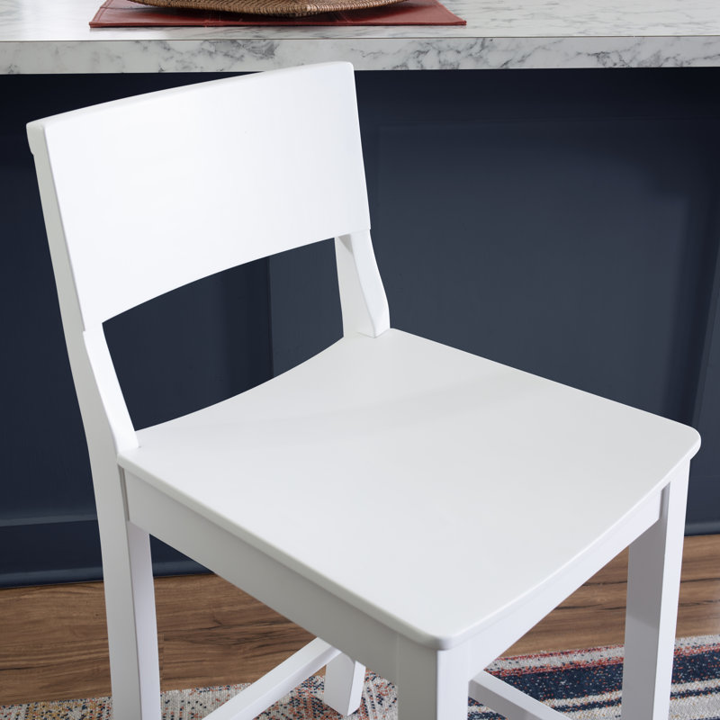 Tabouret de bar 30 po Yalingup, Blanc, Tabouret de comptoir (siège d'une hauteur de 24 p