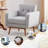Donka Solid Wood Upholstered Armchairs-1868897967