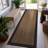 Geometric Border Dark Gray/Natural Easy-Care Jute-Style Indoor/Outdoor Flat Woven Area Rug-709647508-709647507