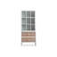 Walnut + White Manufactured Wood Display Cases