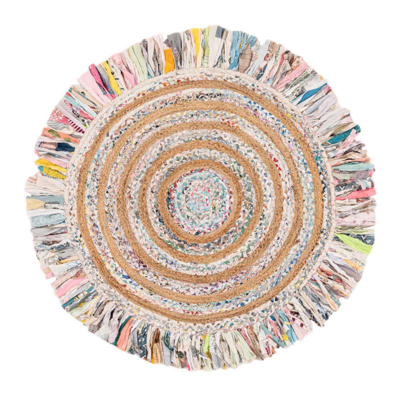 Tapis à volants, Rond 5 pi 1 po