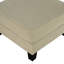 Rangement en tissu velours côtelé beige de style contemporain, P 31 po x H 18 po, utilisation principale avec rangement, l 31 po x P 31 po