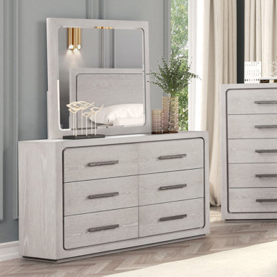 Commode 6 tiroirs avec miroir Henry