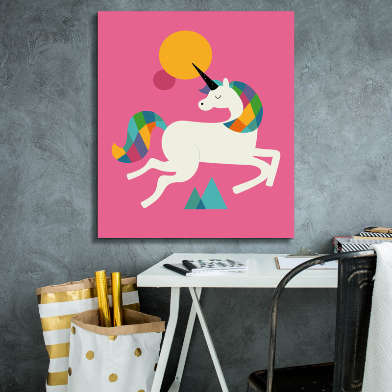«To Be A Unicorn» par Andy Westface, H 30 po x l 26 po x P 1,5 po