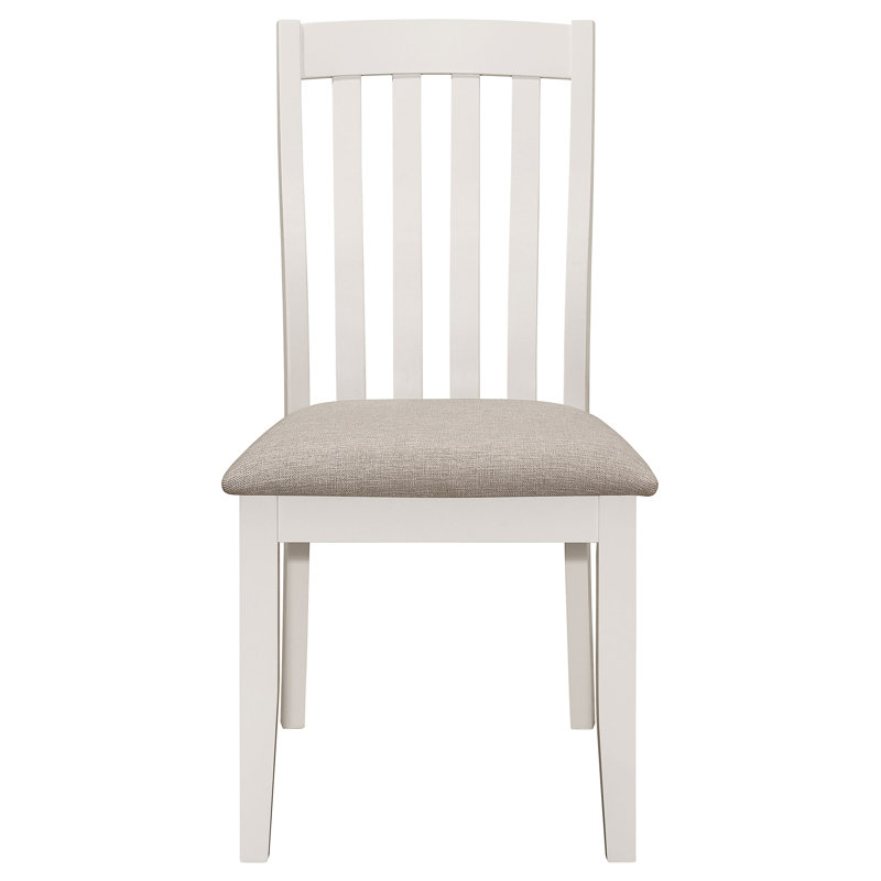 Style sophistiqué - Chaise de salle à manger en bois Graig gris côtier (ensemble de 2), Blanc