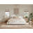 Modern Upholstered Bed Frame with Linen Fabric and Solid Wood Legs-1249258131