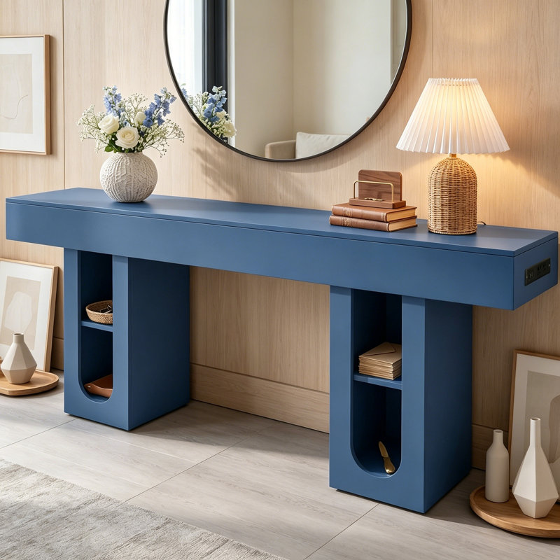 Irfana avec tablettes de rangement, Blue