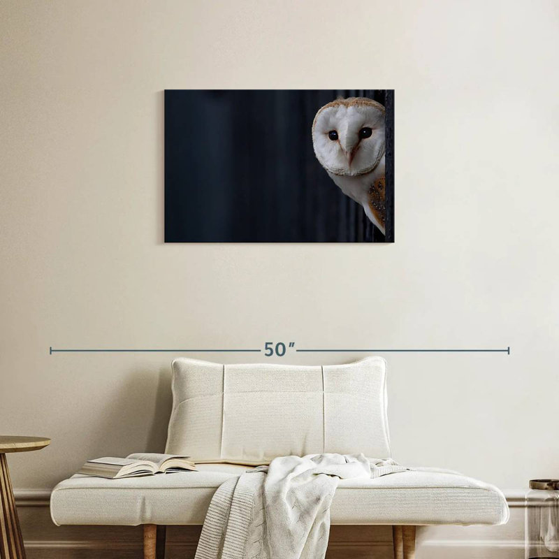 Brampt Owl Peering Out, 20" H x 30" W