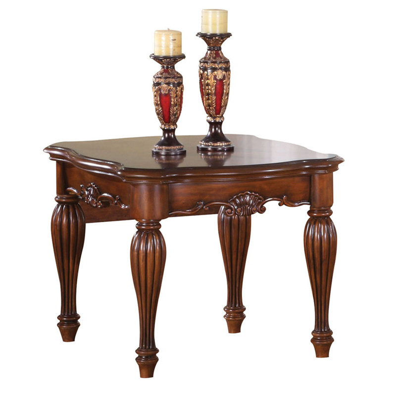 End Table With Turned Fluted Leg
