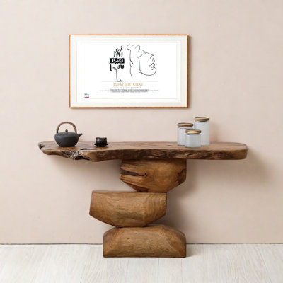 Wabi-Sabi Style Solid Wood Entryway Table