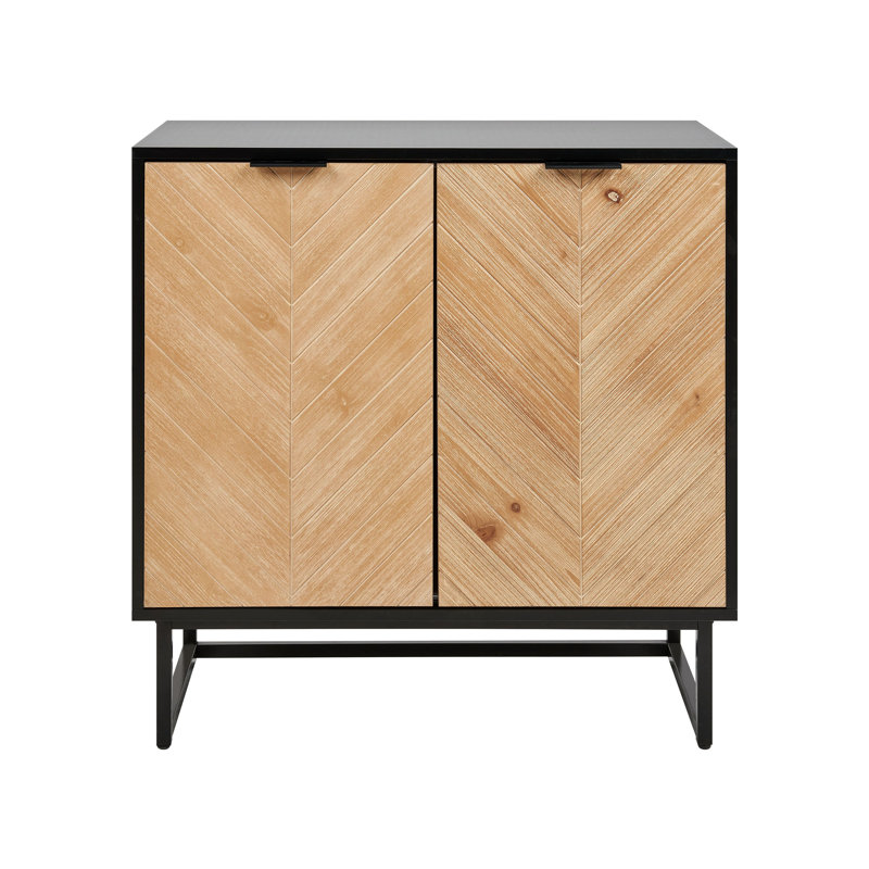 Schoenberg 80cm Sideboard, Light Wood/Black