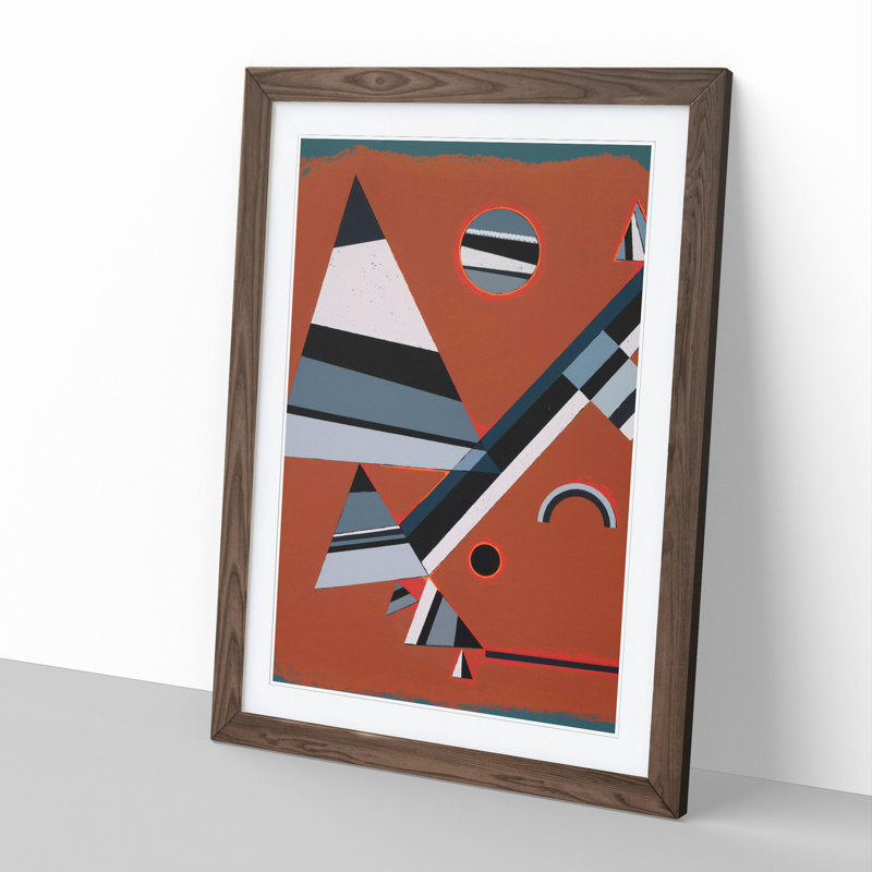 Composition Vol.1 by Wassily Kandinsky - Picture Frame Painting, Walnut, 36cm H x 27cm W x 2cm D