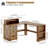 L-shaped Computer Desk With Storage Drawers And Bookshelf, Home Office Workstation With Usb Charging And Led Light-1177425417