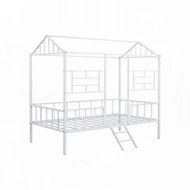 Metal Frame Bed, White