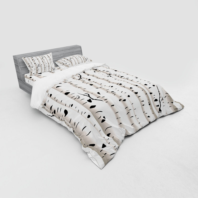 Ensemble de housse de couette en microfibre moderne et contemporain, Housse de couette grand + 3 pièces supplémentair