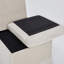 Chaise de salle à manger rembourrée en lin avec roulettes et espace de rangement - ensemble de 2-1997789003
