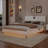 Modern RGB LED Bed Frame with Faux Leather and Bluetooth Speakers-116844502-116844505