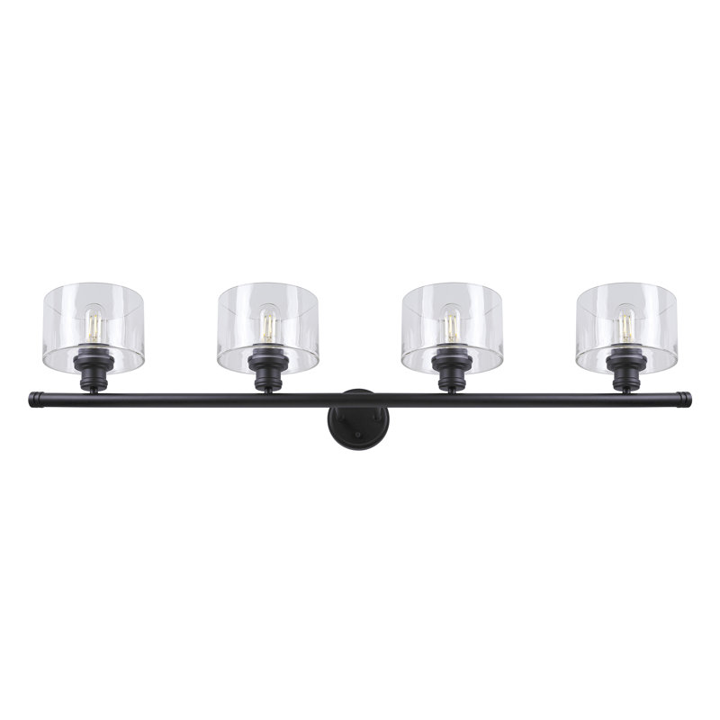 Currey 4 - Light Dimmable Bath Bar, Black