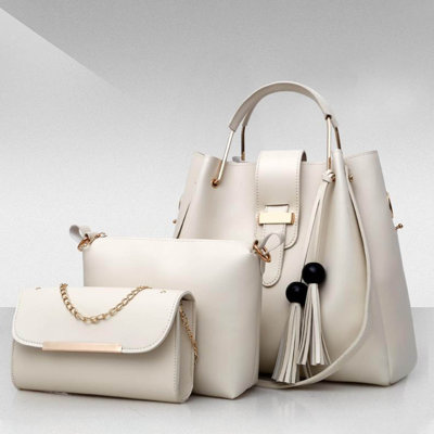 Backpack Womens Purse And Handbag 3 Pcs Bag Set Tassel Tote Clutch Satchel Top Handle Shoulder Bag