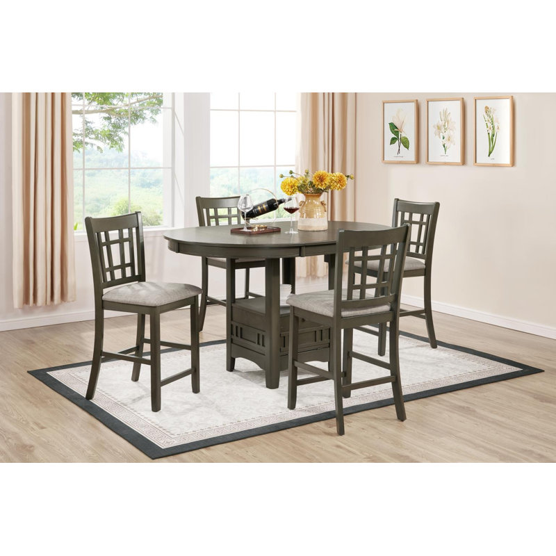 Daritza Upholstered Counter Stool, Gris