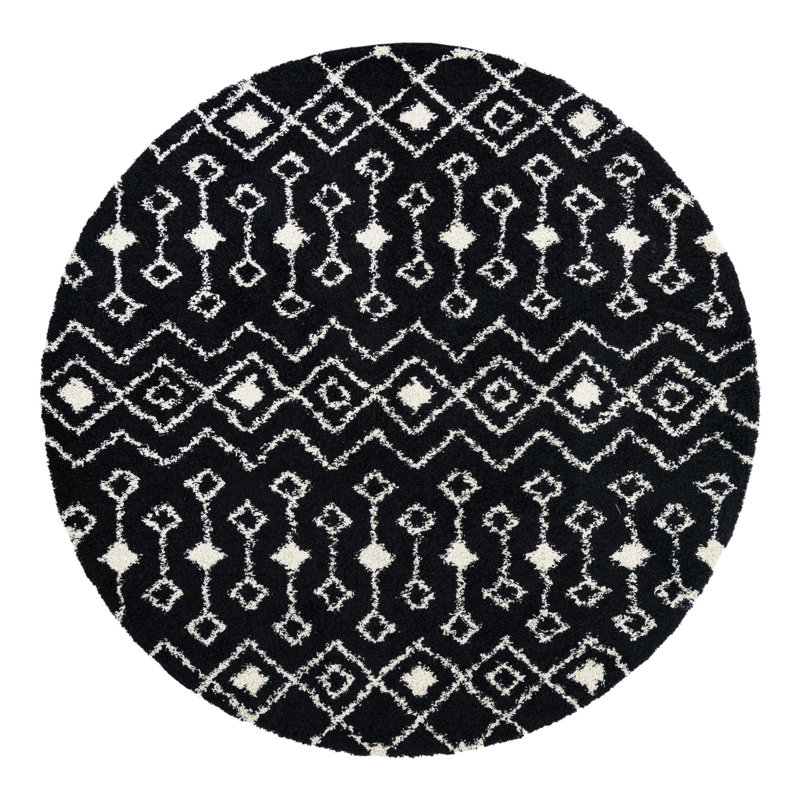 Griego Geometric Indoor Rug, Round 10'