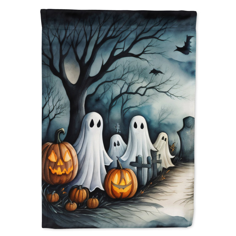 Double Sided 15.5'' H x 11.25'' W Polyester Halloween Garden Flag