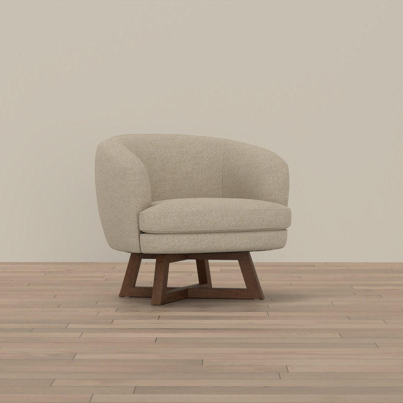 Fauteuil d'appoint pivotant beige, Beige