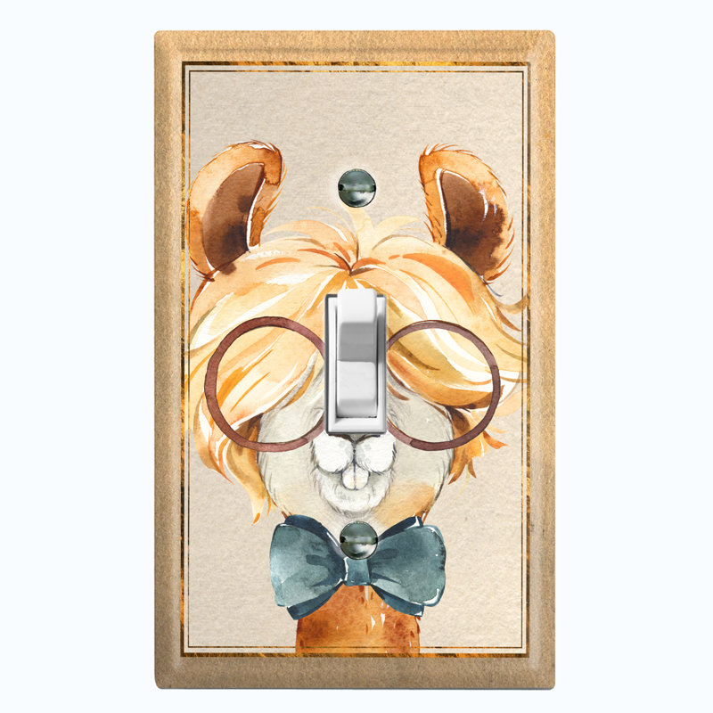 Patterned 1 - Gang Toggle Light Switch Standard Wall Plate