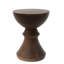 Table d'appoint de patio en béton nervuré 16 po, motif, finition extérieure de teinte naturelle et intempéries, surface résistante aux intempéries