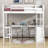 Wood Loft Bed with Desk and Shelves-70556377-123247229