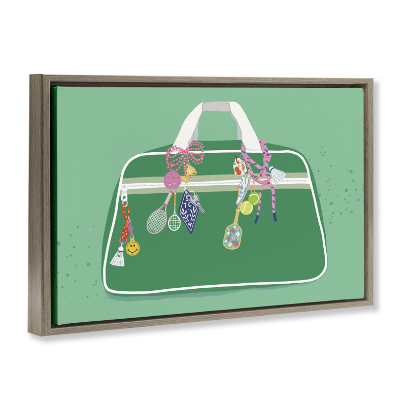 Art mural sur toile Sporty Embelli, par Nancy McKenzie, H 21 po x l 31 po, Cadre flottant orme Montalcino