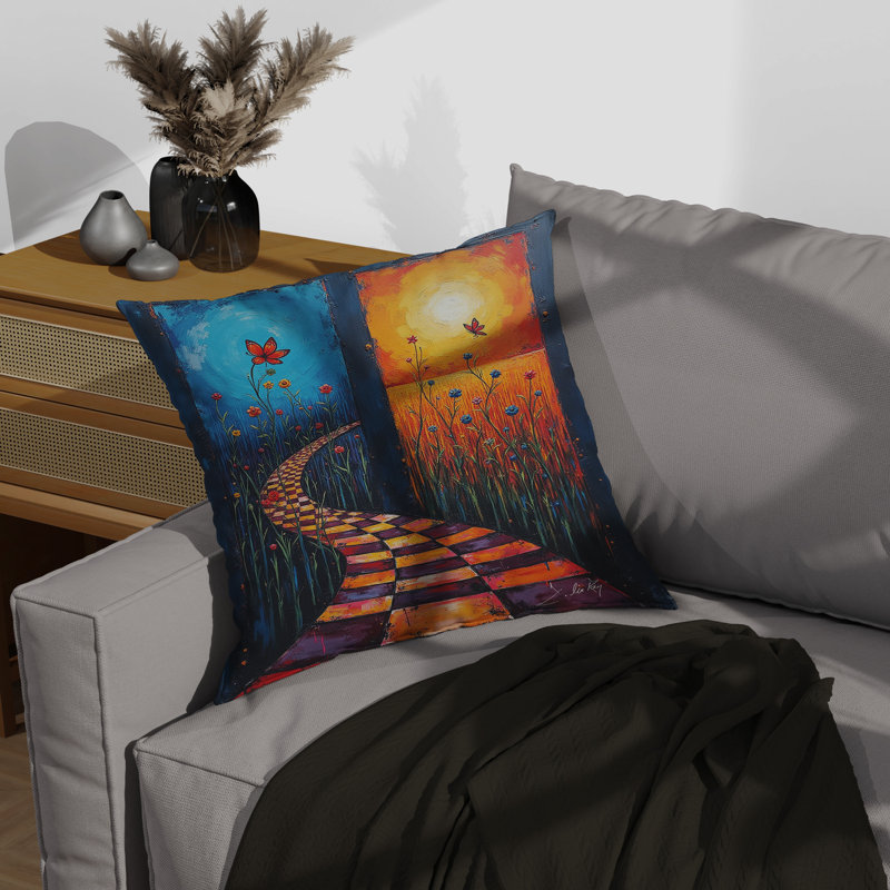 Our Way Home Throw Pillow, 18"H x 18"W