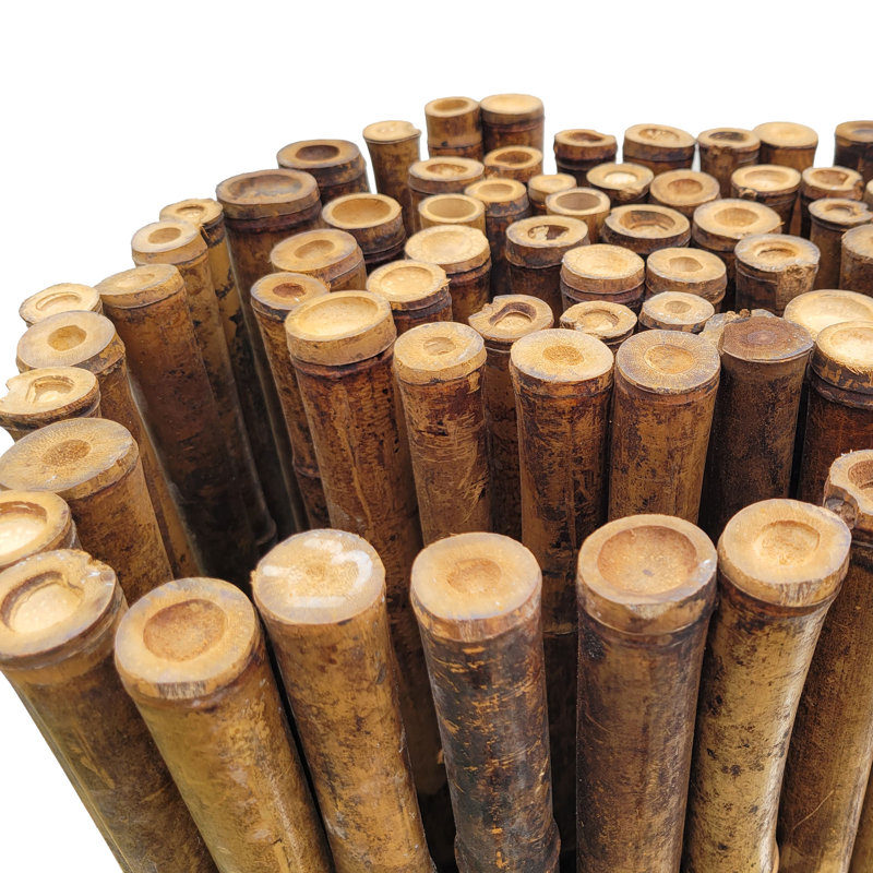 Caramel Brown Split Bamboo Garden Privacy Fence Panel