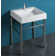 Britannia White/Polished Chrome Vitreous China Rectangular Console Bathroom Sink