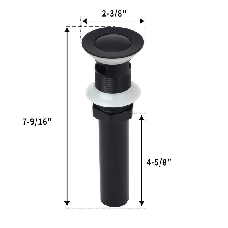 2.4'' W Pop-Up Yes, Matte Black
