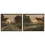  Ensemble de 2 toiles flottantes Traditional Country Farmland par Ethan Harper-1107558816-1107558819
