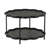 Cole And Grey Wood Floral Inspired 2 Level Side End Accent Table With Metal Legs-1550843876