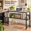 Bureau d'angle réversible de 150 cm (59,1 po) avec tiroir à dossiers suspendus et tablettes de rangement-2082890521